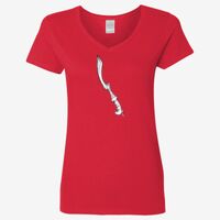 Ladies' Heavy Cotton™ V-Neck T-Shirt Thumbnail