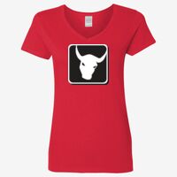 Ladies' Heavy Cotton™ V-Neck T-Shirt Thumbnail