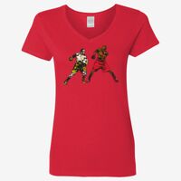 Ladies' Heavy Cotton™ V-Neck T-Shirt Thumbnail